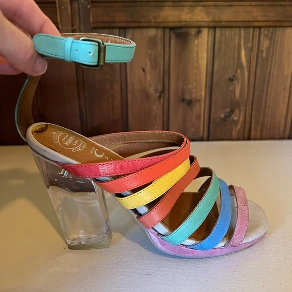 Jeffrey Campbell Multicolor Strappy Heels - Picture 1 of 5